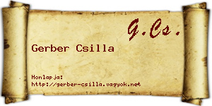 Gerber Csilla névjegykártya